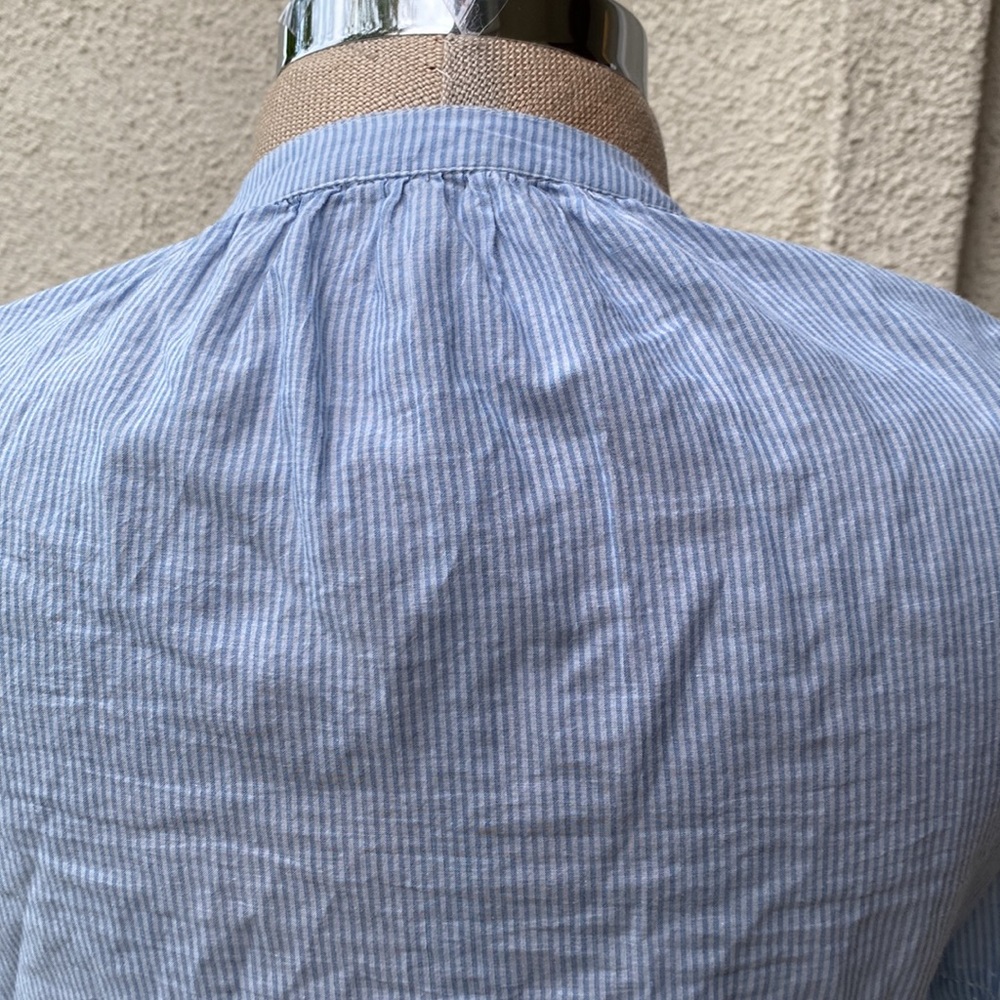 Ulla Johnson from Neiman’s 100% cotton lovely thin blue & white striped blouse - Picture 9 of 12